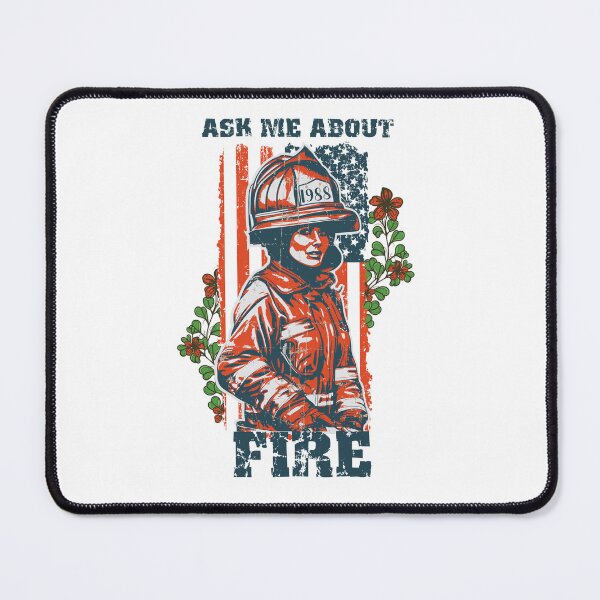 Item preview, Firefighter woman USA flag funny sarcastic quote designed and sold by HomeCoquette.