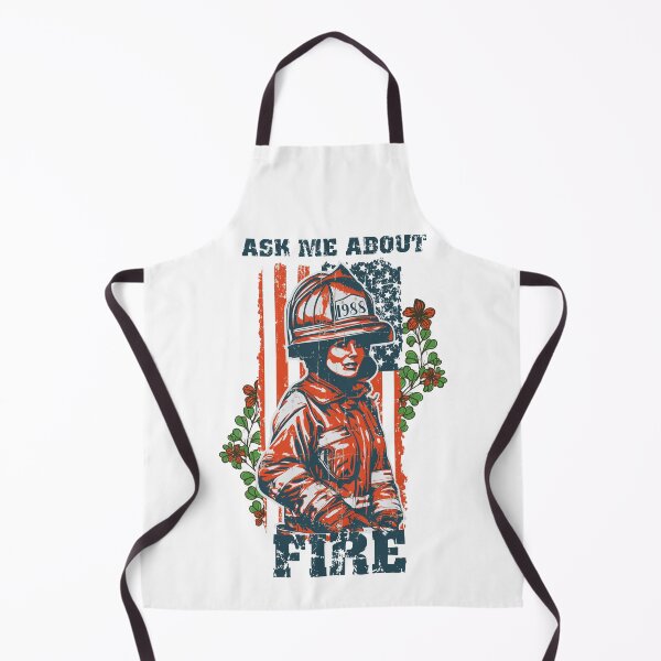 Item preview, Firefighter woman USA flag funny sarcastic quote designed and sold by HomeCoquette.