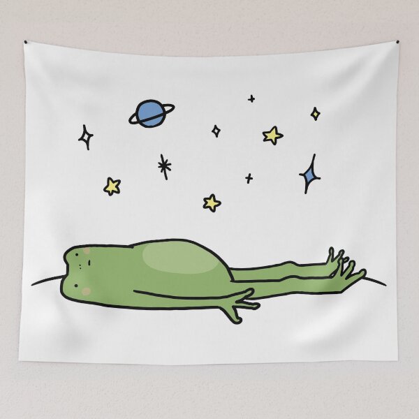 Item preview, Frog under stars designed and sold by Nikamii.