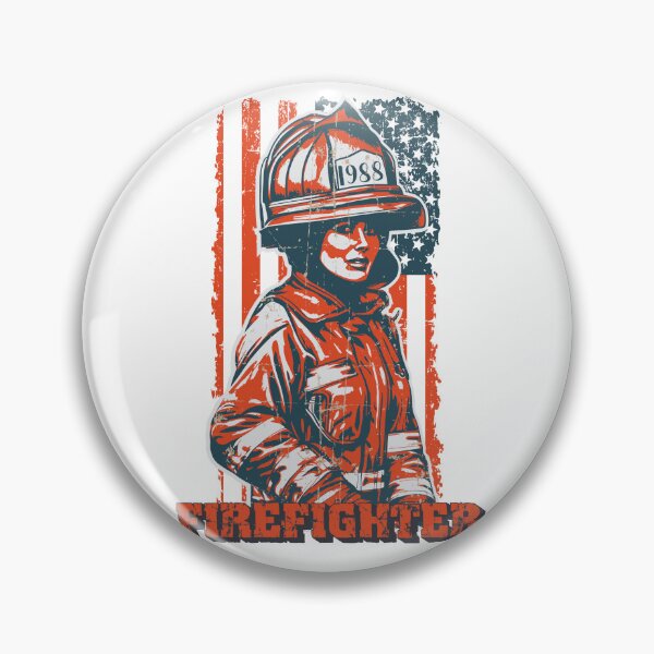Item preview, Firefighter woman US flag  designed and sold by HomeCoquette.