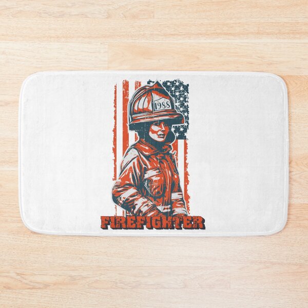 Item preview, Firefighter woman US flag  designed and sold by HomeCoquette.