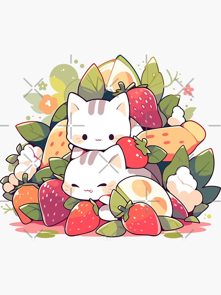 Strawberry Cat Sticker