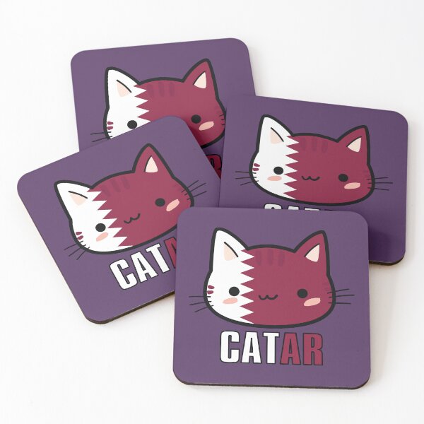Item preview, Cute cat with qatar flag designed and sold by Donutlovers.