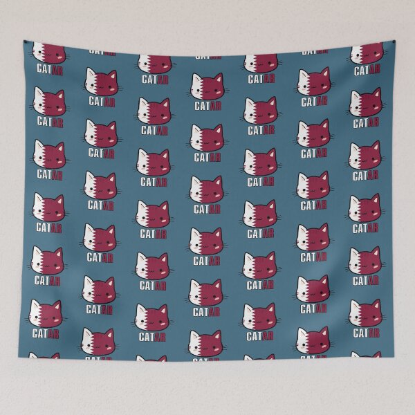 Item preview, Cute cat with qatar flag designed and sold by Donutlovers.
