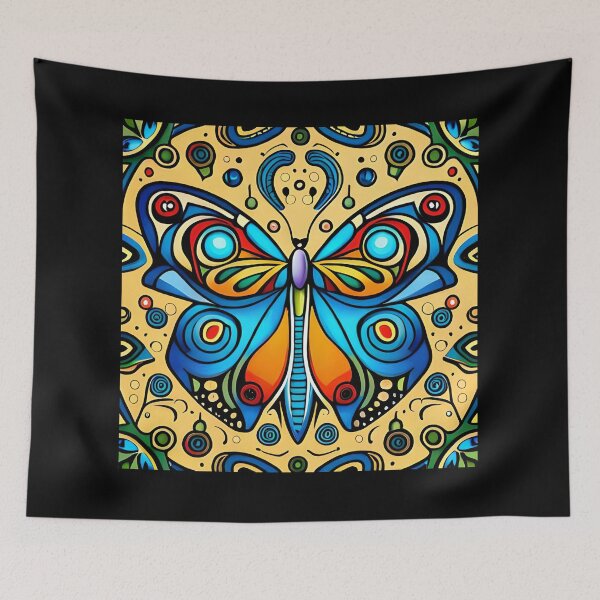 Item preview, Animated Colorful Butterfly Flower Nature Art designed and sold by PixelCraving.