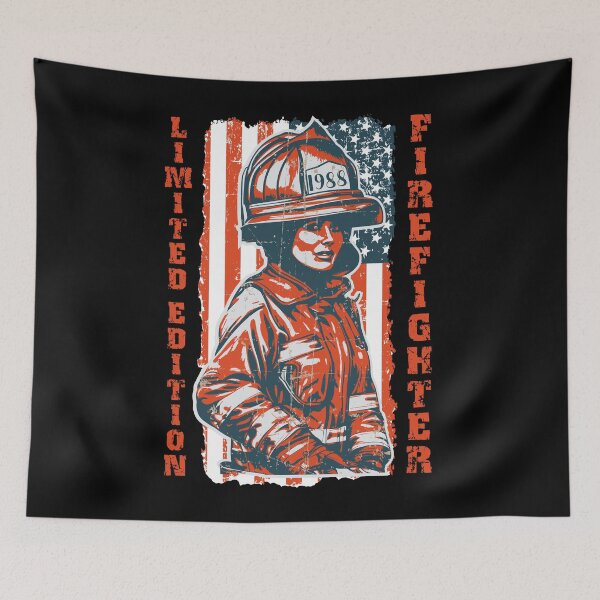 Item preview, Firefighter woman USA flag funny sarcastic quote Limited edition designed and sold by HomeCoquette.