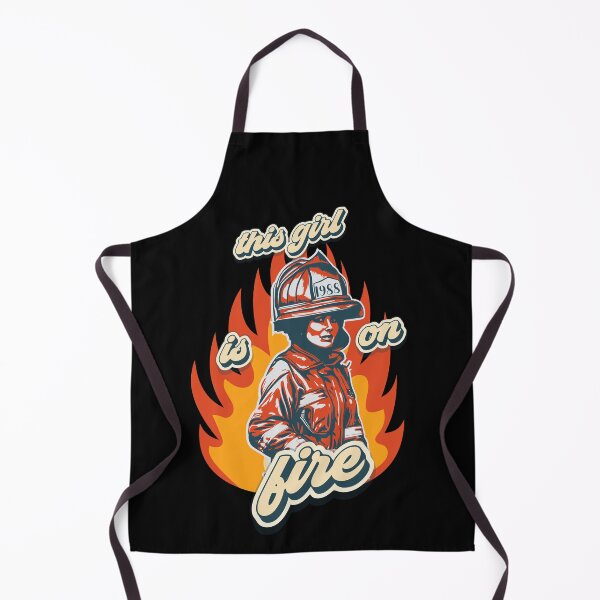 Item preview, Firefighter woman USA flag funny sarcastic quote This girl is on fire designed and sold by HomeCoquette.