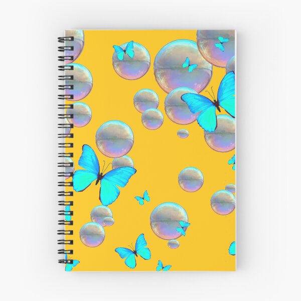 Item preview, SOAP BUBBLES BLUE BUTTERFLIES GOLD ART designed and sold by sharlesart.