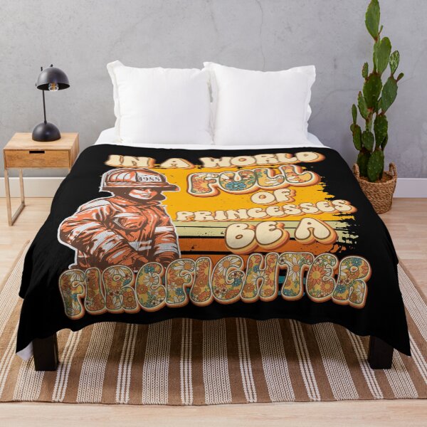 Item preview, Firefighter woman USA flag funny sarcastic groovy quote  designed and sold by HomeCoquette.