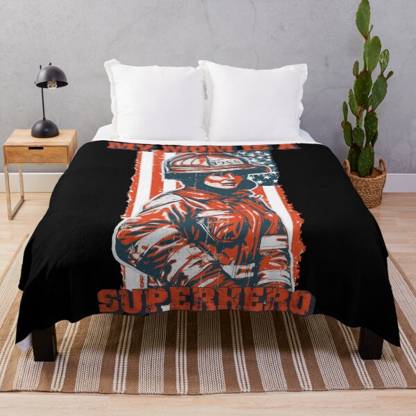 Item preview, Firefighter woman USA flag My mom is superhero designed and sold by HomeCoquette.