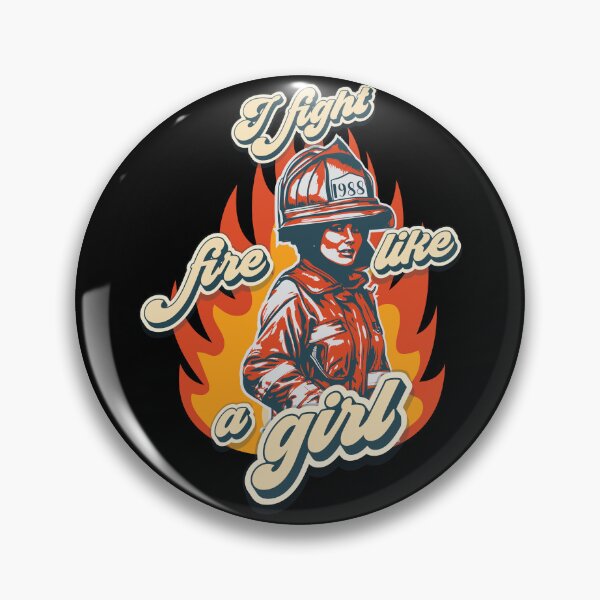Item preview, Firefighter woman USA flag sarcastic saying I fight fire like a girl designed and sold by HomeCoquette.