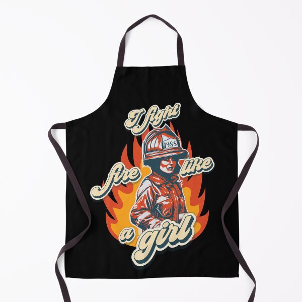 Item preview, Firefighter woman USA flag sarcastic saying I fight fire like a girl designed and sold by HomeCoquette.
