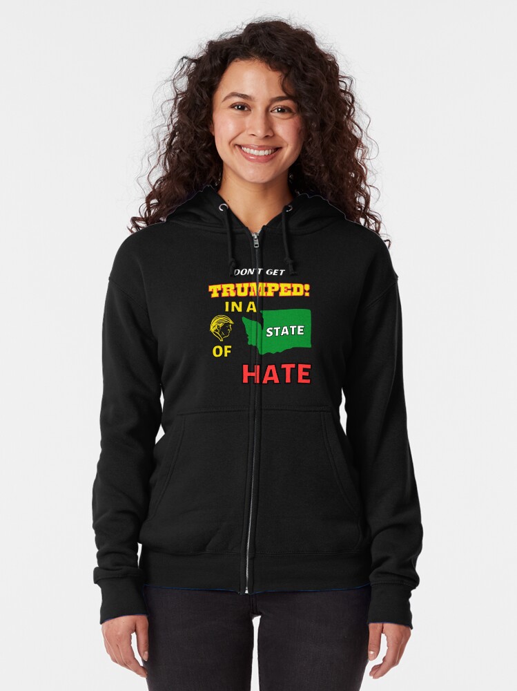 Thumbnail 2 of 5, Zipped Hoodie, Trumped! In a State of Hate designed and sold by Heinessight.