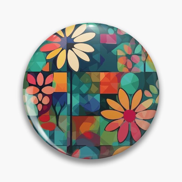Item preview, Bright, colorful, abstract floral pattern designed and sold by Monochrome-Dog.