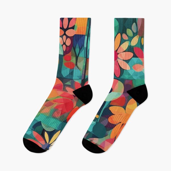 Item preview, Bright, colorful, abstract floral pattern designed and sold by Monochrome-Dog.