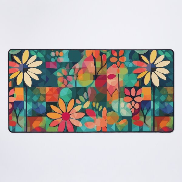 Item preview, Bright, colorful, abstract floral pattern designed and sold by Monochrome-Dog.