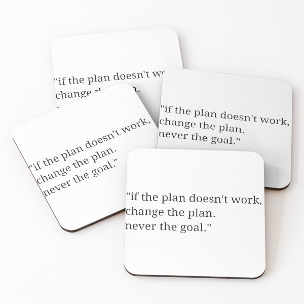 Item preview,  change the plan never the goal inspirational quote designed and sold by justformyself.
