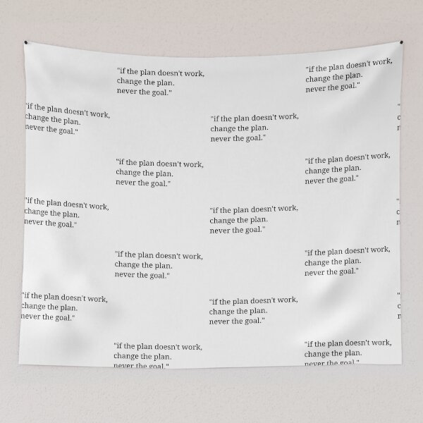Item preview, change the plan never the goal inspirational quote designed and sold by justformyself.