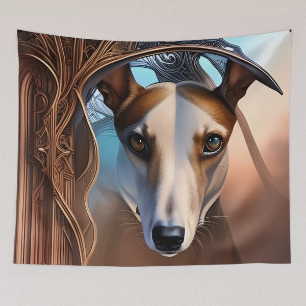 Item preview, Whippet Gothic Style Portrait designed and sold by Ameiva-Apparel.