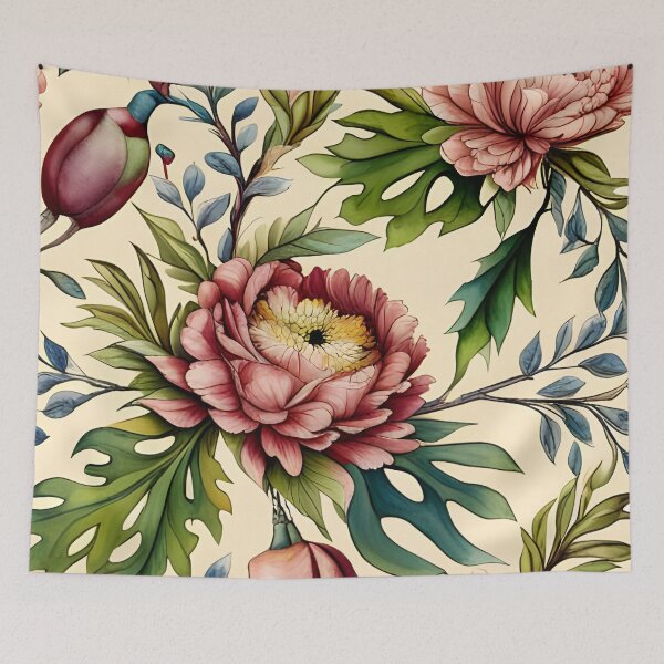 Item preview, Bohemian Garden floral pattern III designed and sold by Glimmersmith.