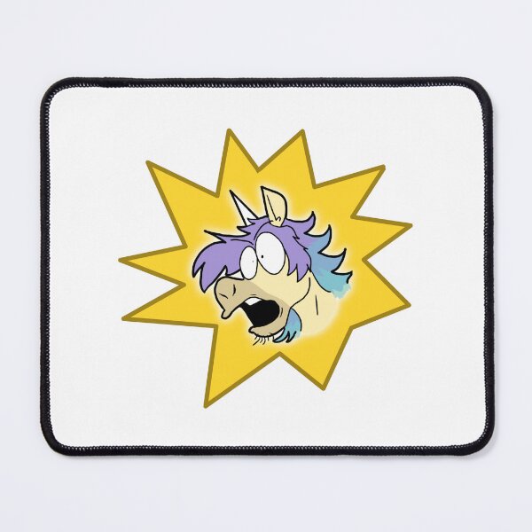 Item preview, Unicorn cartoon character yelling print designed and sold by CattleChoir.