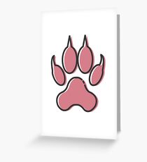 cat paw red big Greeting Card