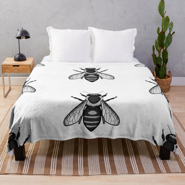 Item preview, Bee Vintage Grunge Illustrated Black and White designed and sold by Cayden Colias.
