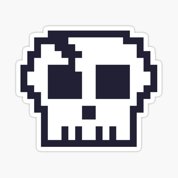 Skull (PIXEL ART) Sticker for Sale by RDX84