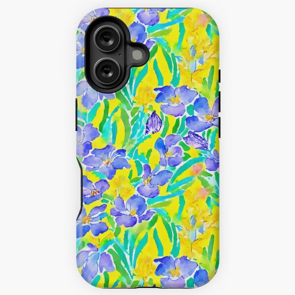 Item preview, Field of wild irises watercolor  designed and sold by SophieClimaArt.