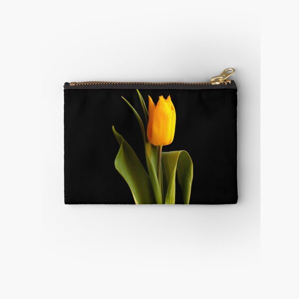 Item preview, 	Single yellow tulip against black background designed and sold by KerstinB.
