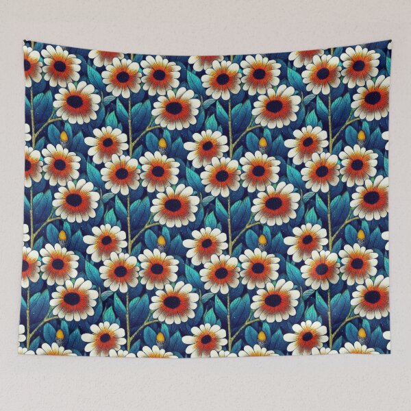 Item preview, Winter Flowers Punk Pointillism 2 designed and sold by PinetumDesigns.