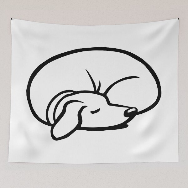 Item preview, Sleeping Dog Simple Sketch Line Art designed and sold by Jenn Inashvili.