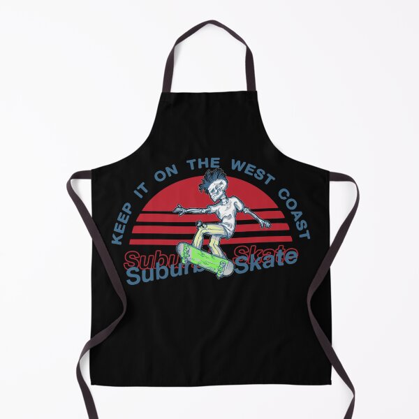 Item preview, Retro sunset with skeleton on Skateboard | west coast suburbia skate designed and sold by trendparrot.