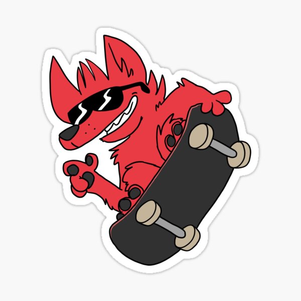 Item preview, Red Skateboarding toon dog character! designed and sold by CattleChoir.