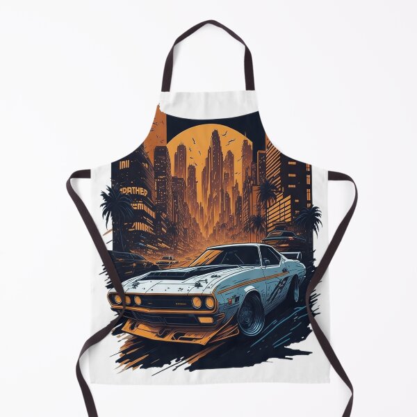 Item preview, A sports car speeding down a neon-lit street at night designed and sold by hmadan.