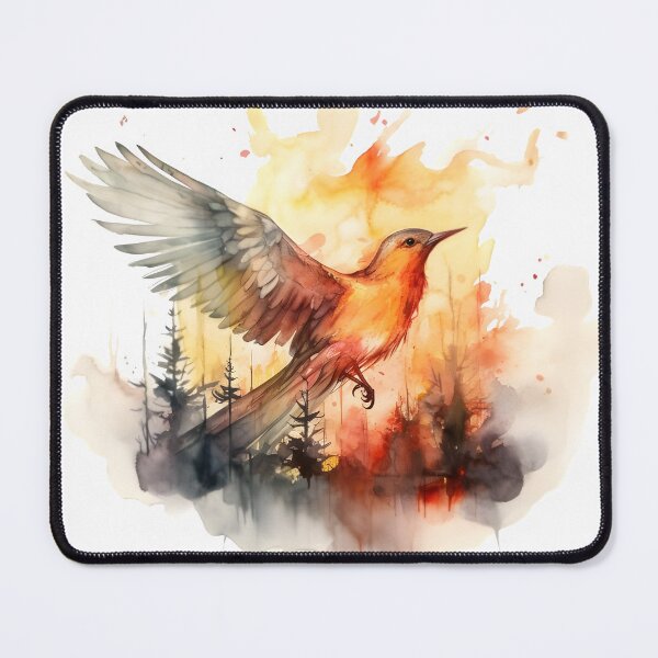Item preview, Bird flying away from the fire designed and sold by Artemis Prints.
