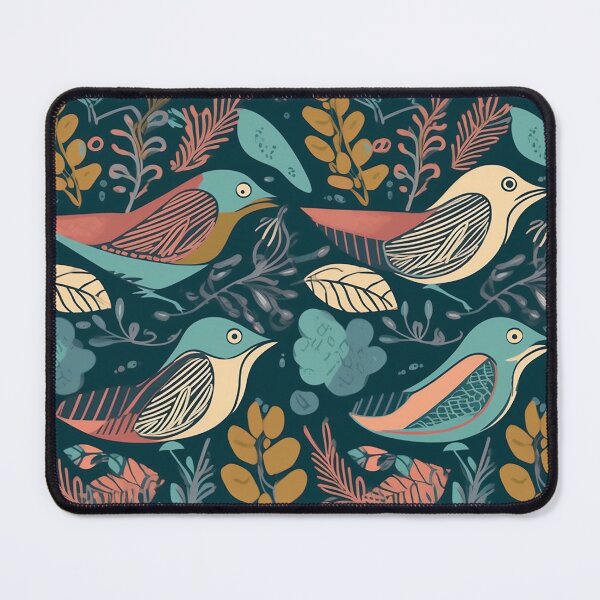 Item preview, Teal and Coral Finches designed and sold by Monochrome-Dog.