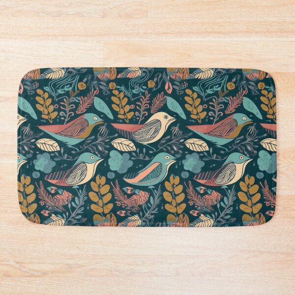 Item preview, Teal and Coral Finches designed and sold by Monochrome-Dog.
