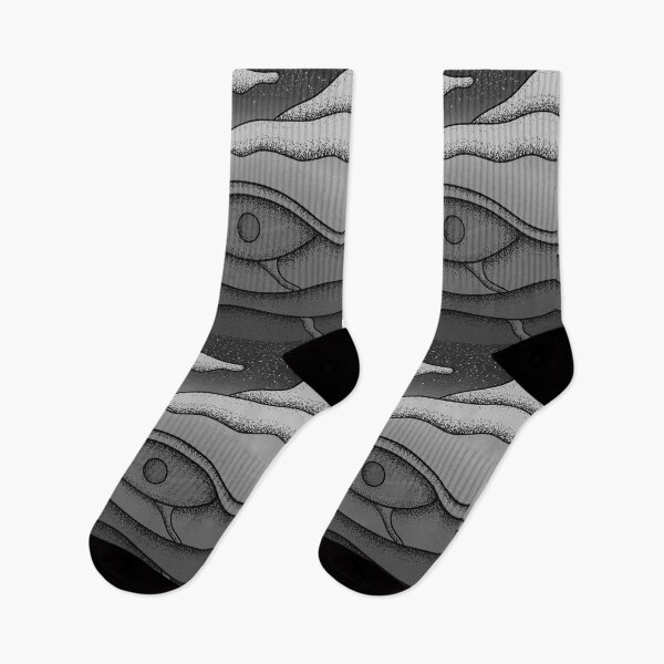 Item preview, Hippie Eye Hills Landscape Vintage Black and White Illustrated designed and sold by Cayden Colias.