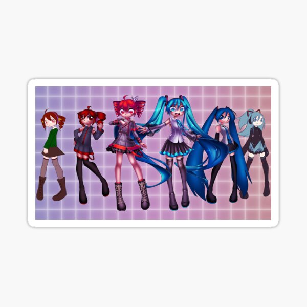 Vista previa del artículo con la obra «Vocaloid - Hatsune Miku & Kasane Teto (línea de tiempo)», diseñado y vendido por kaypanicarts.