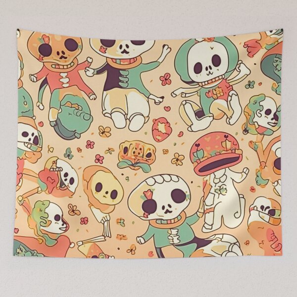Item preview, Funny Cartoon Cute Skeletons Pattern Art Design #30 designed and sold by Pexelpanoramas.
