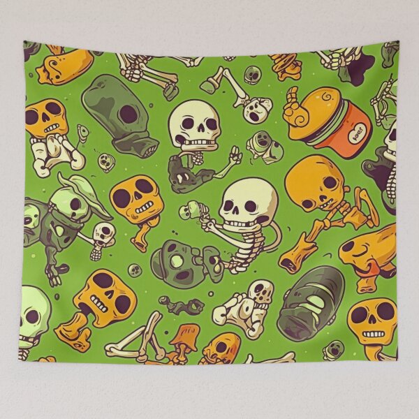 Item preview, Funny Cartoon Cute Skeletons Pattern Art Design #31 designed and sold by Pexelpanoramas.