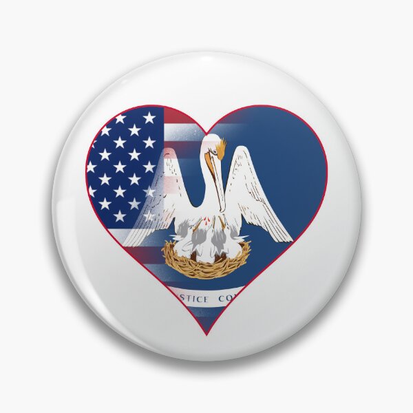 Item preview, State of Louisiana Flag and American Flag Fusion Design designed and sold by Gsallicat.