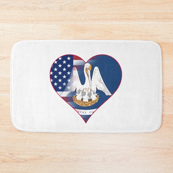 Item preview, State of Louisiana Flag and American Flag Fusion Design designed and sold by Gsallicat.