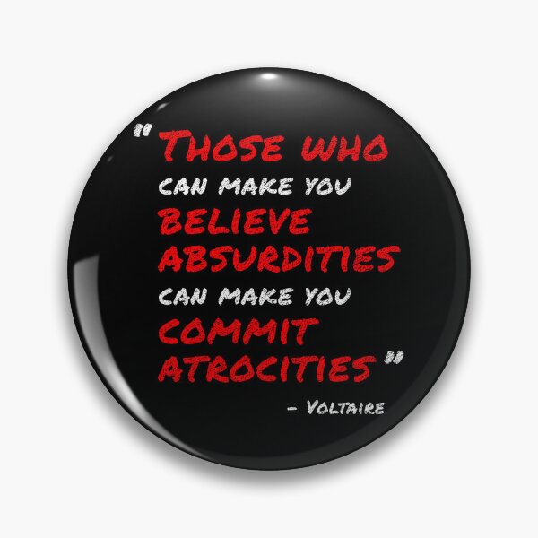 Item preview, Voltaire Quote (White/Red) designed and sold by DrRoger.