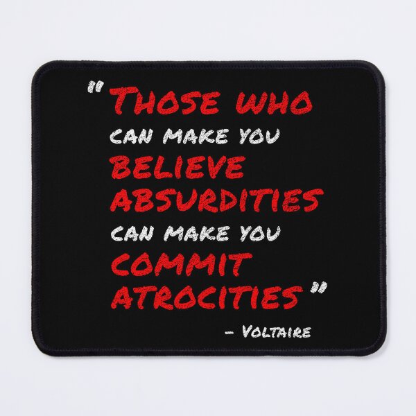 Item preview, Voltaire Quote (White/Red) designed and sold by DrRoger.