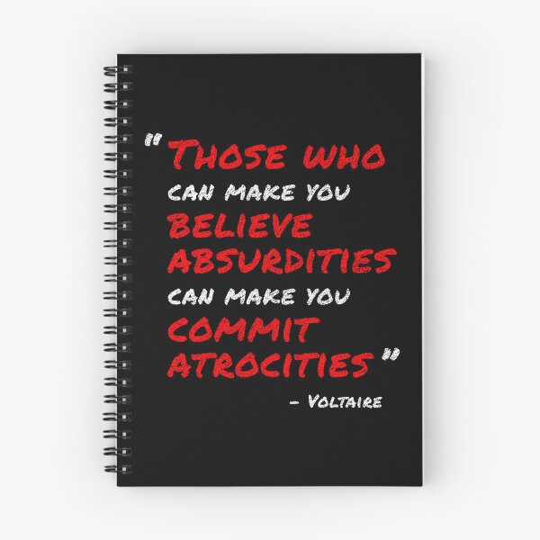 Item preview, Voltaire Quote (White/Red) designed and sold by DrRoger.