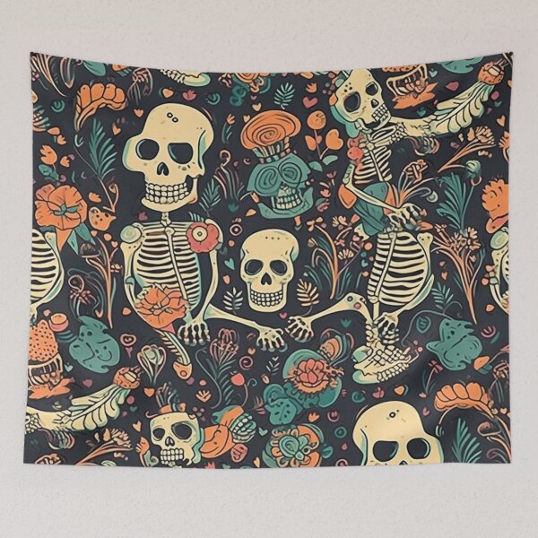 Item preview, Funny Cartoon Cute Skeletons Pattern Art Design #32 designed and sold by Pexelpanoramas.