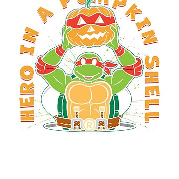 Teenage Mutant Ninja Turtles Halloween Raphael Pumpkin Shell Shirt