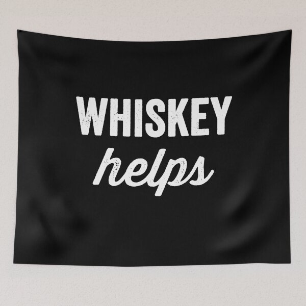 Item preview, Whiskey Helps - whiskey lover designed and sold by Captain Mood.